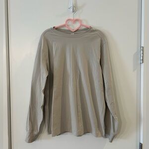 NWT lululemon athletica All Yours Organic Cotton Long Sleeve, Dove Grey, S